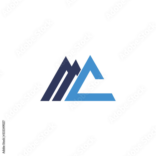 Initial Letter mc logo or cm logo vector design template 