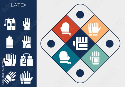 latex icon set