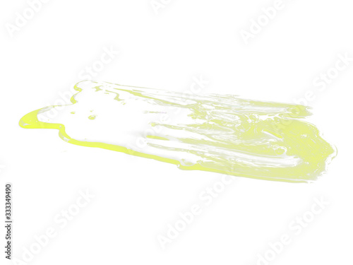 Water on white background. Spilled water puddle isolated on white background. Texture of spilled water.