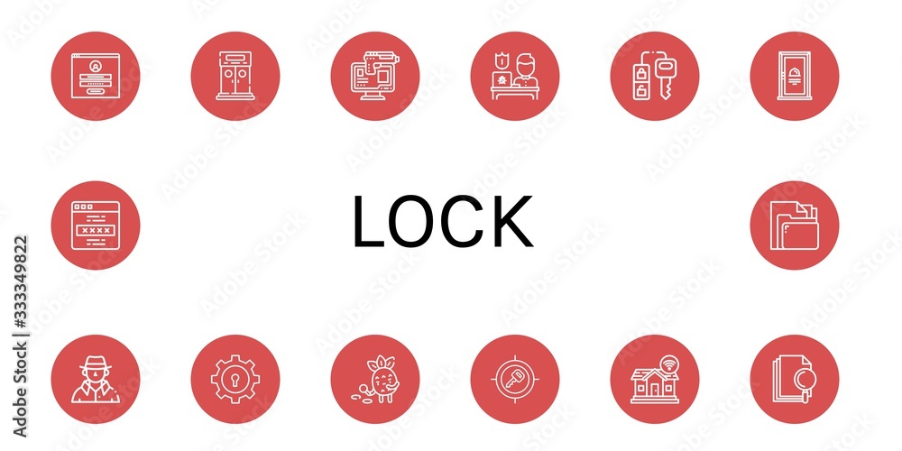 lock icon set lock icon set