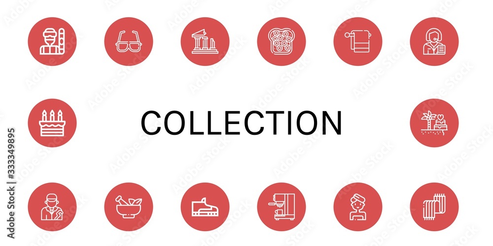 Set of collection icons Set of collection icons
