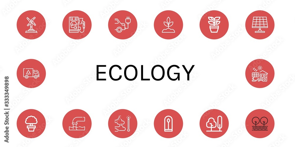 Set of ecology icons Set of ecology icons