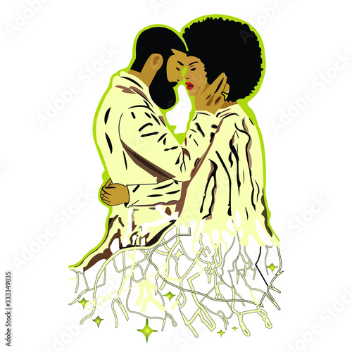 Beautiful Couple together till death creative design - VECTOR
