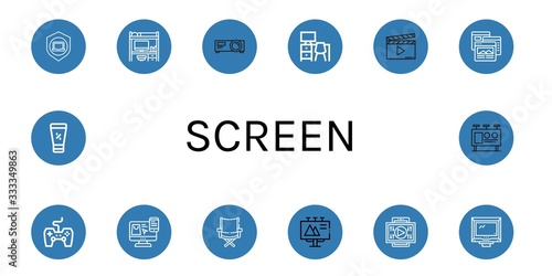 screen icon set