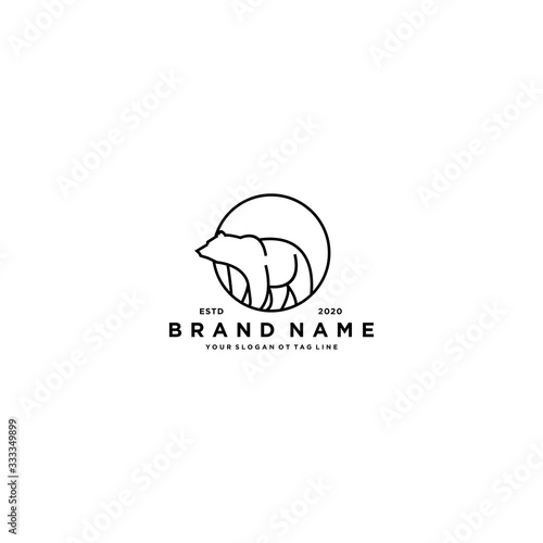 bear logo design vector