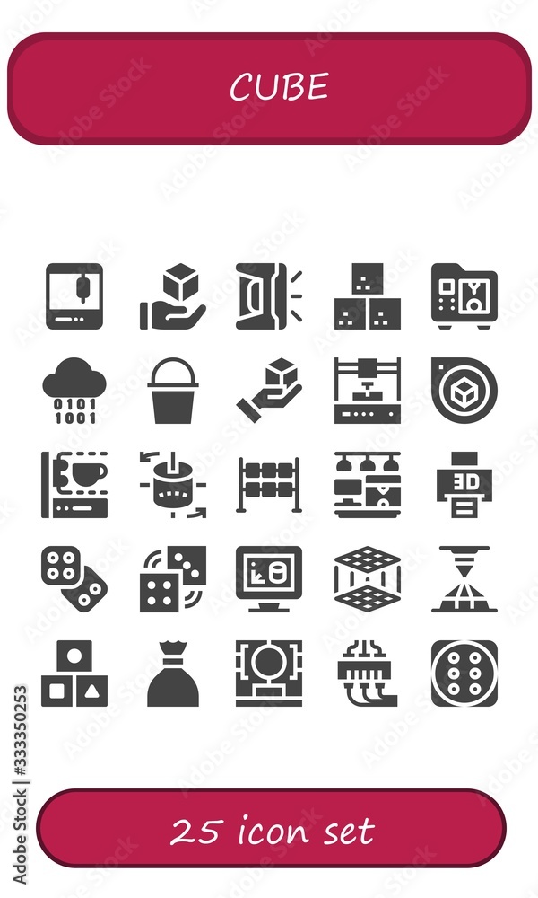 cube icon set