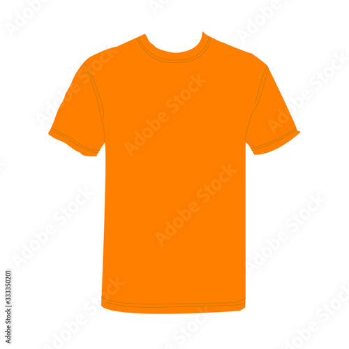 Orange Sleeveless T shirt Mockup design - VECTOR