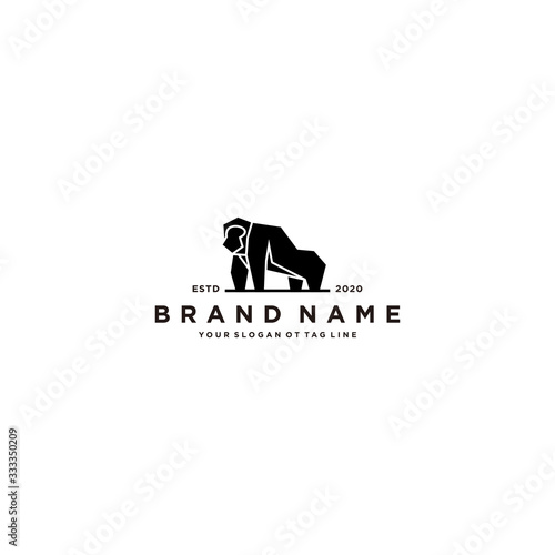 gorilla logo design vector