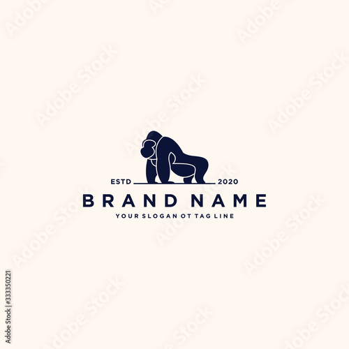 gorilla logo design vector