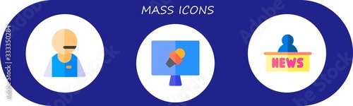 Modern Simple Set of mass Vector flat Icons