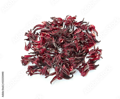 fresh roselle isolated on a white background