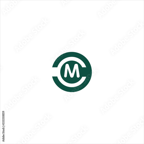 Obraz na płótnie Initial Letter mc or cm logo design template 