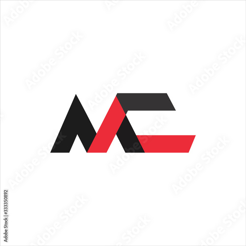 Initial Letter mc or cm logo design template 