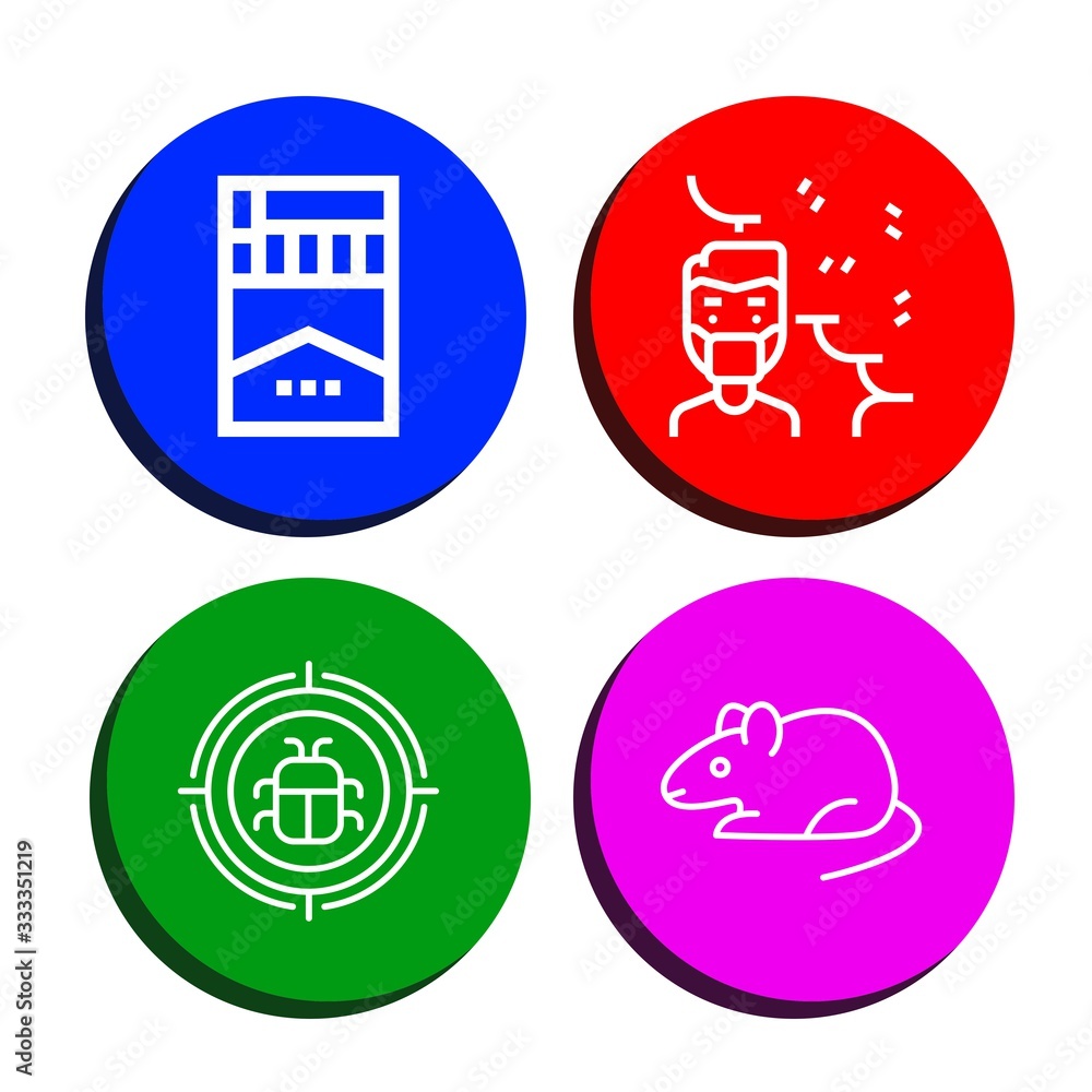 warning simple icons set warning simple icons set
