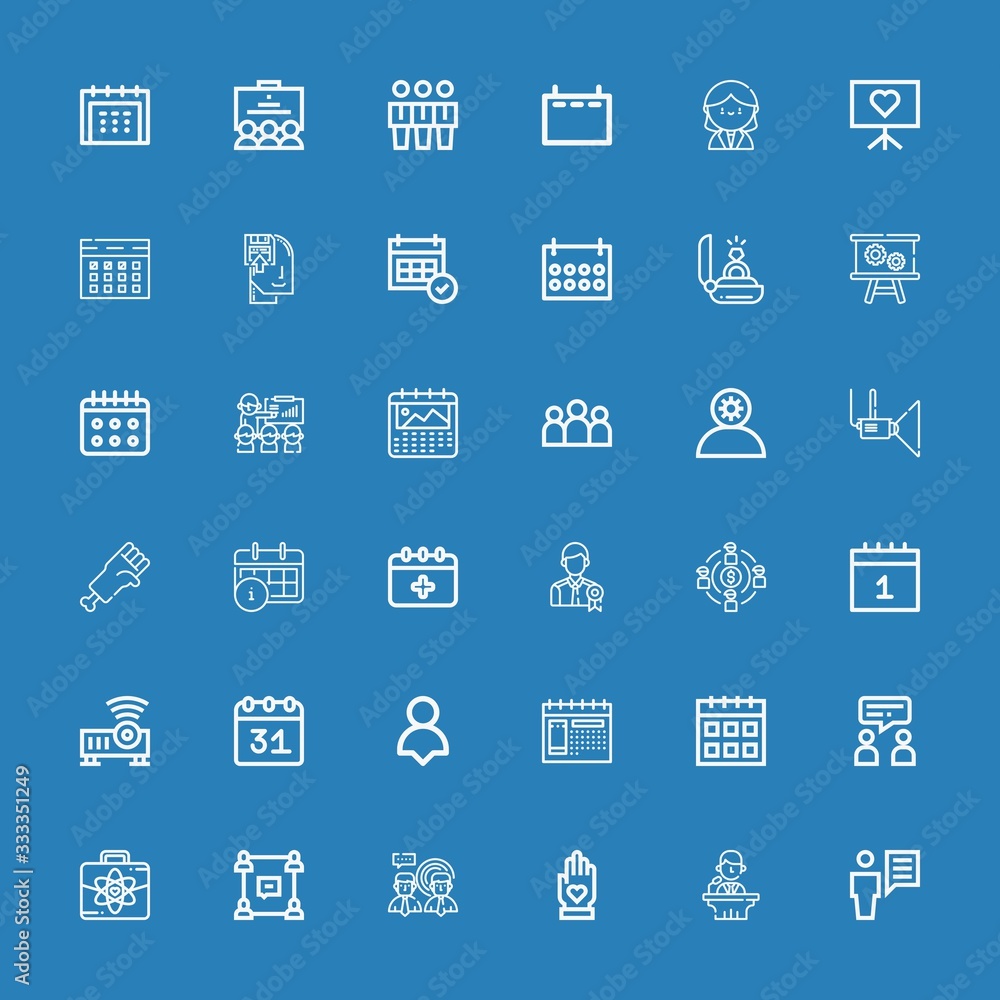 Editable 36 meeting icons for web and mobile Editable 36 meeting icons for web and mobile