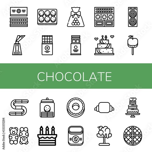 Set of chocolate icons