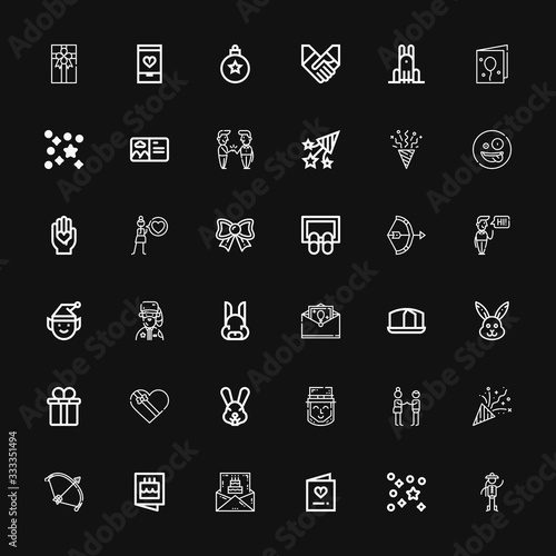Editable 36 greeting icons for web and mobile