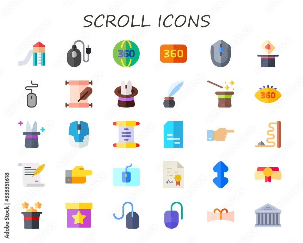 scroll icon set scroll icon set