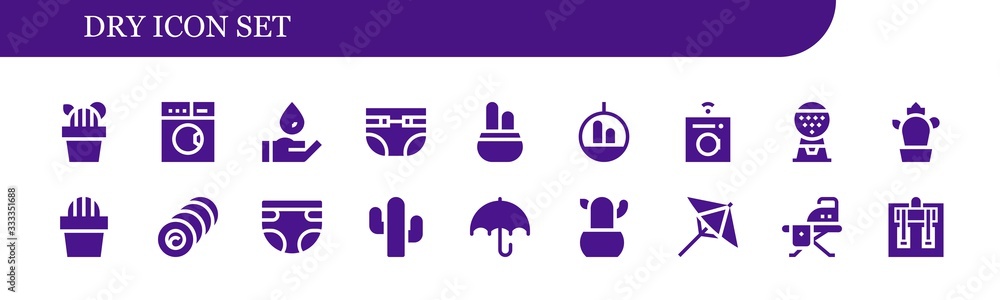 Fototapeta premium Modern Simple Set of dry Vector filled Icons