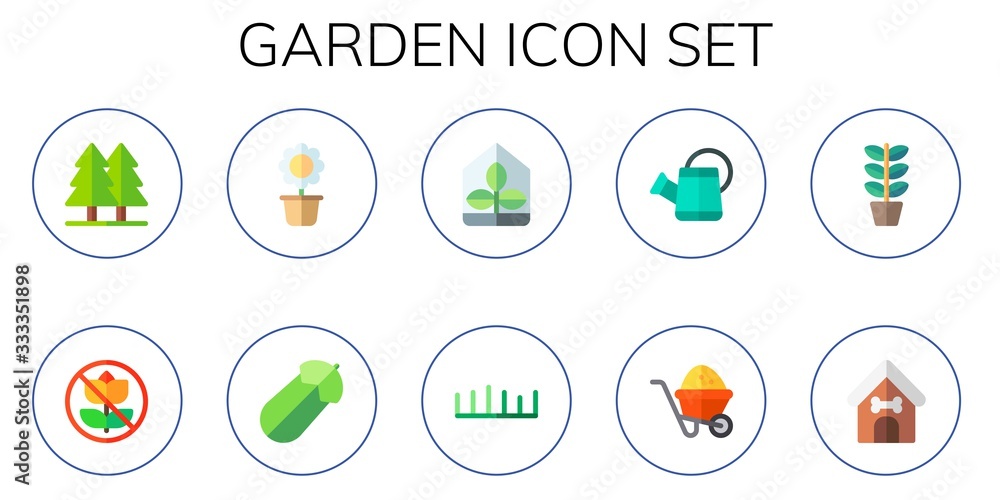 Modern Simple Set of garden Vector flat Icons