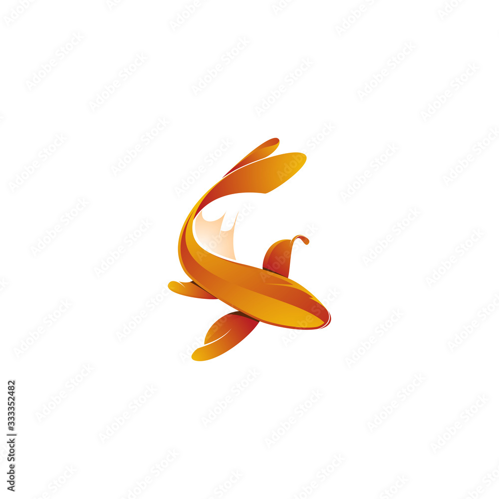 Fototapeta premium Logo design colorful icon fish