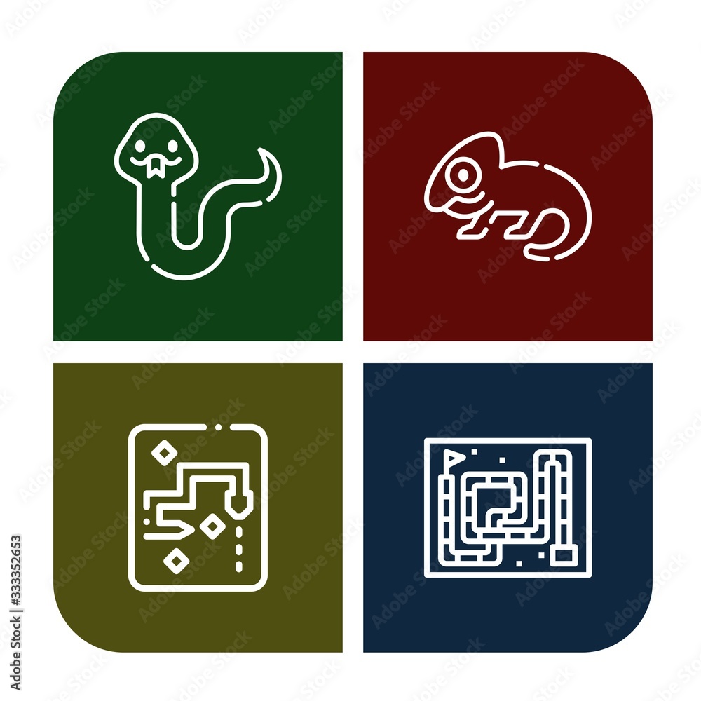 reptile icon set