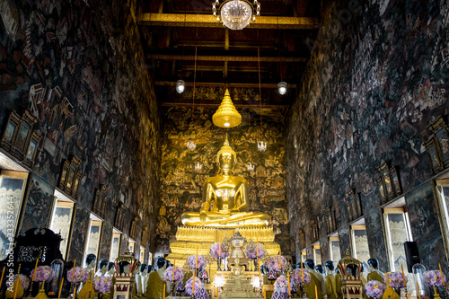 Buddha statue amulets of Buddhism religion in the temple, Thailand. © Napob