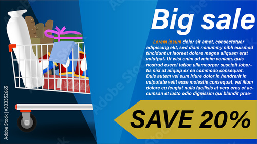 Pฺoster big sale event of many products in the mall. Save up to twenty percent with sample text for ads.