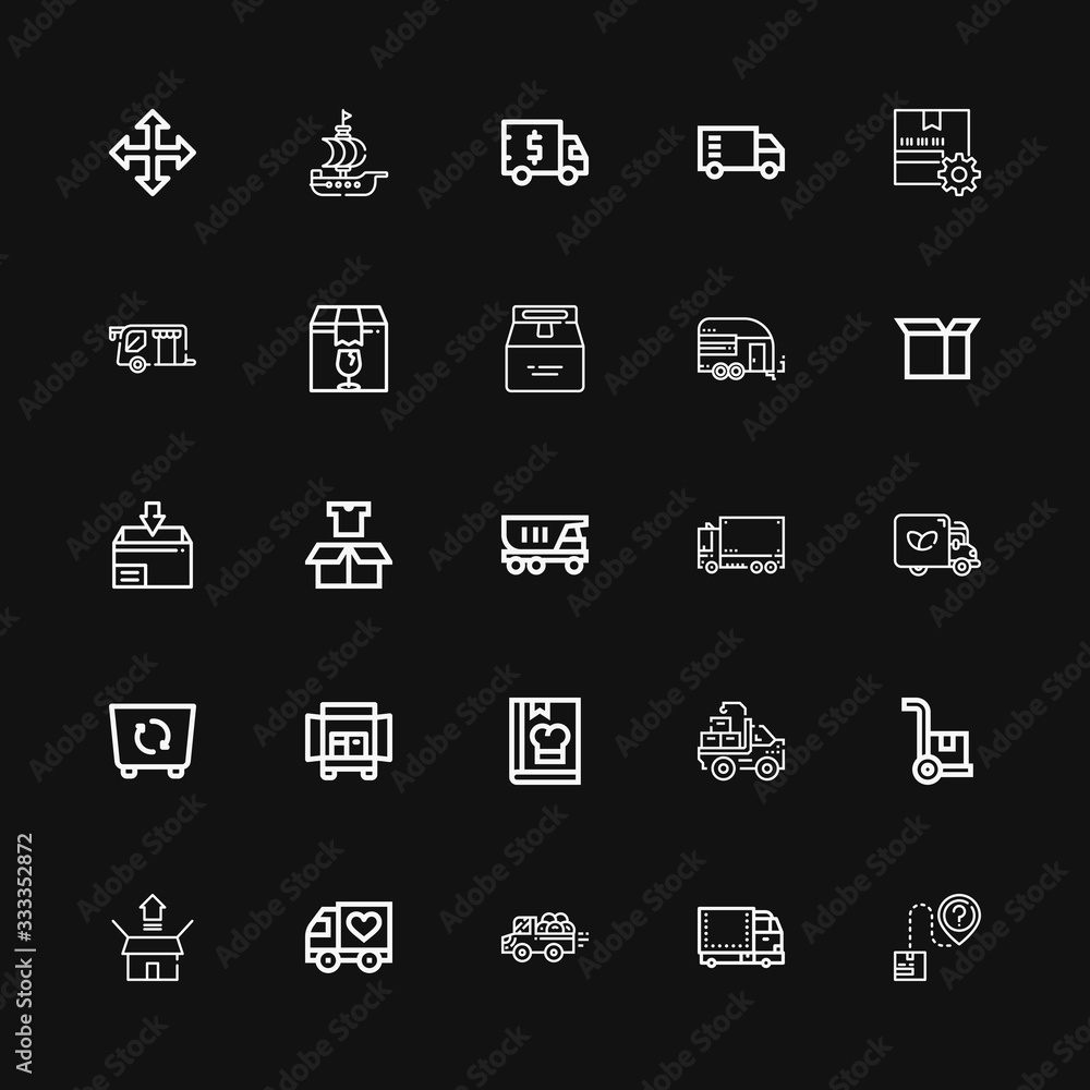 Editable 25 delivering icons for web and mobile Editable 25 delivering icons for web and mobile