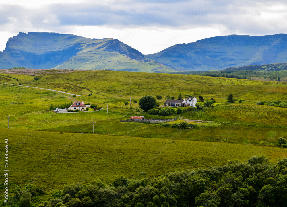 Green hills of the Scottish Highlands