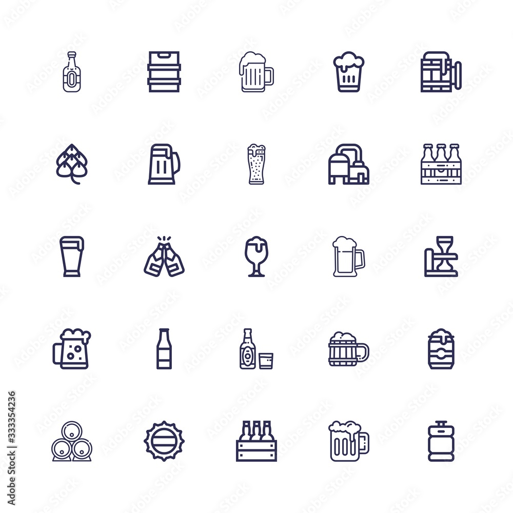 Editable 25 lager icons for web and mobile Editable 25 lager icons for web and mobile