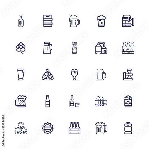 Editable 25 lager icons for web and mobile