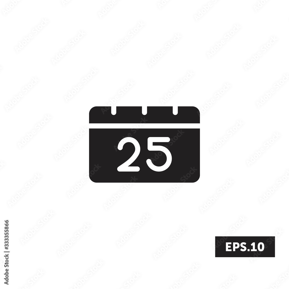 calendar icon, Christmas sign/symbol vector calendar icon, Christmas sign/symbol vector