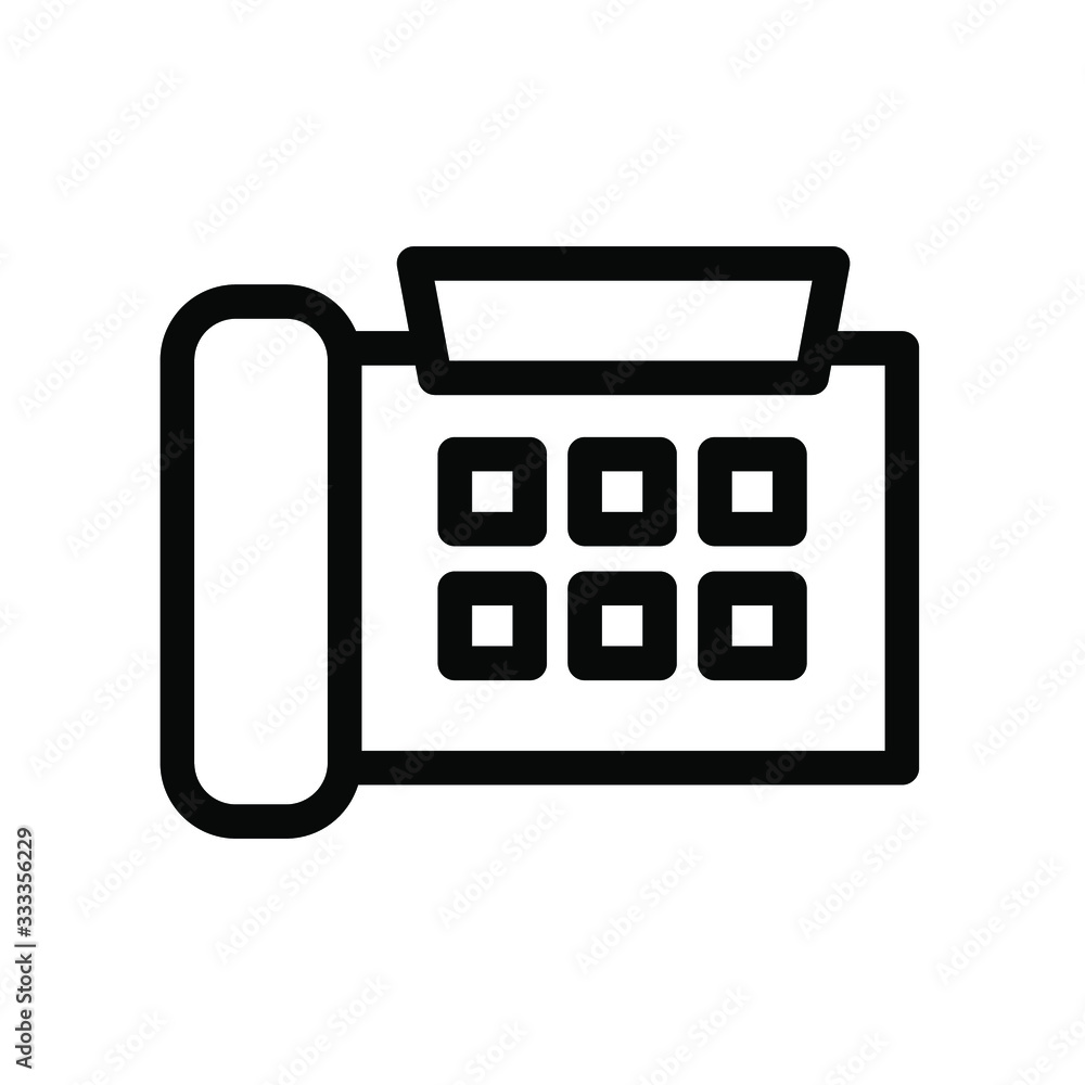 Fax telephone icon , vector homephone business , modern design simple , outline solid background white emblem isolated illustration Fax telephone icon , vector homephone business , modern design simple , outline solid background white emblem isolated illustration