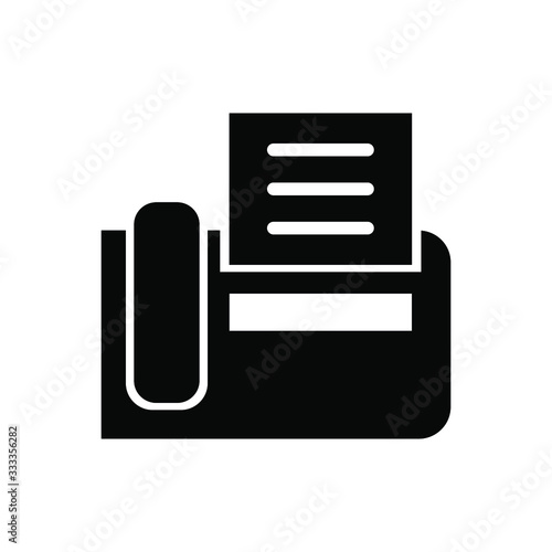 Fax telephone icon , vector homephone business , modern design simple , outline solid background white emblem isolated illustration