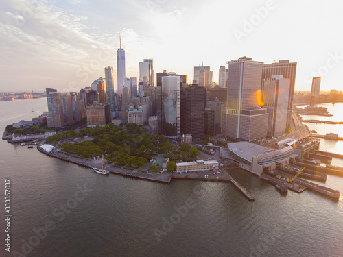 New York City NYC Manhattan Downtown Skyline and One World Trade Center Building, New York City, USA.
