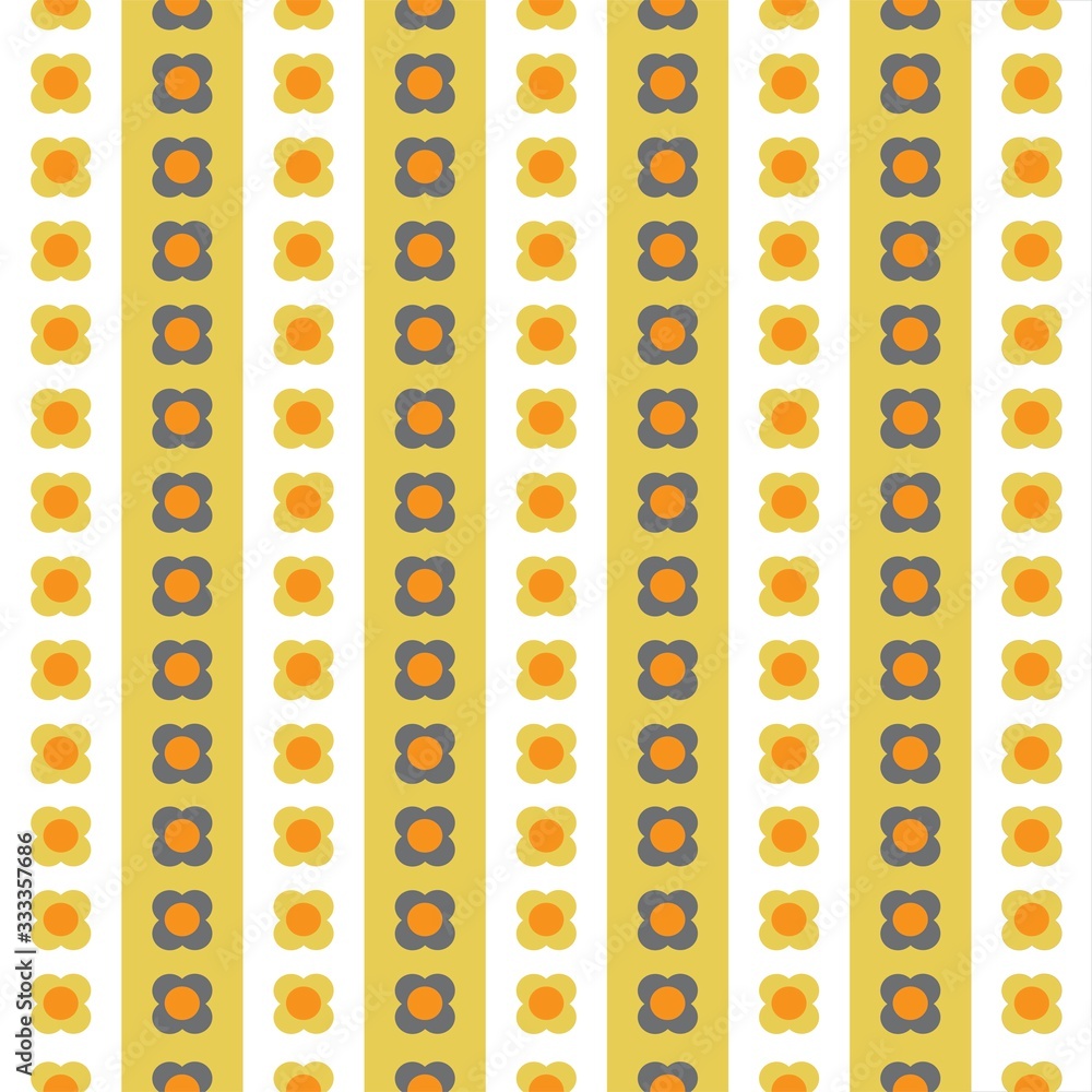 flower retro wallpaper decorate seamless pattern colourful  modern art design graphic 