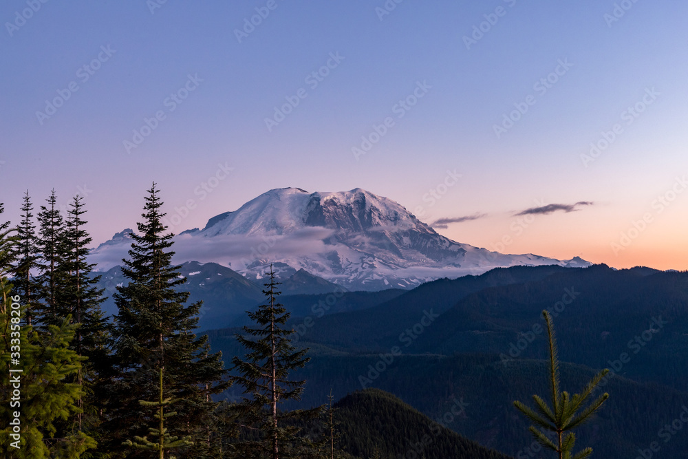 Mt Rainier sunset