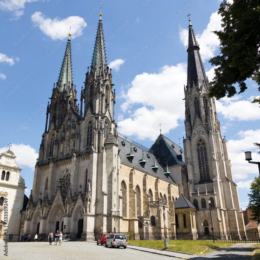 st. Wenceslas cathedral from 1107, Olomouc, Moravia, Czech republic