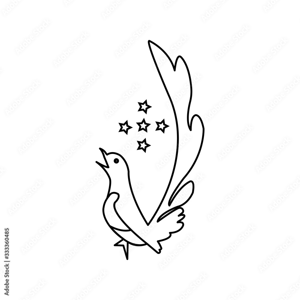 bird black line icon vector design bird black line icon vector design