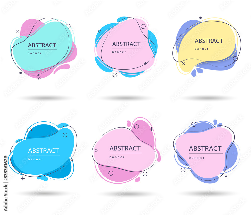 Origami vector banners set Origami vector banners set