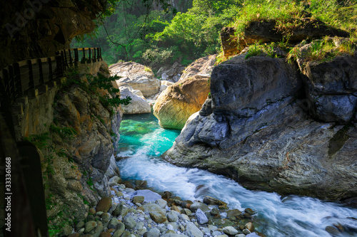 Fototapeta Naklejka Na Ścianę i Meble -  Valley Stream of Shakabang Stream, Taroko Scenic Area, Hualien, Taiwan