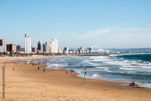 View of Durban's Golden Mile from uShaka Beach photo