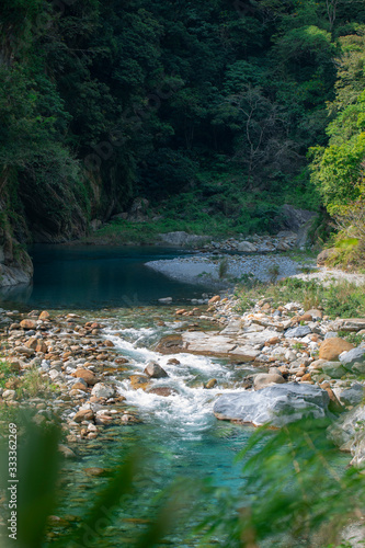 Valley Stream of Shakabang Stream, Taroko Scenic Area, Hualien, Taiwan photo