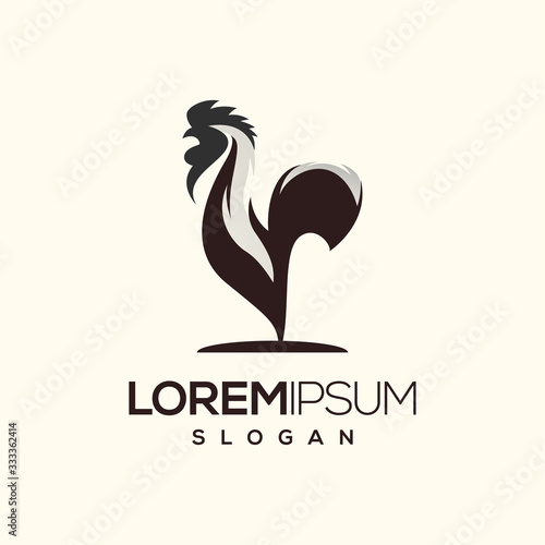 rooster logo design vector abstract modern