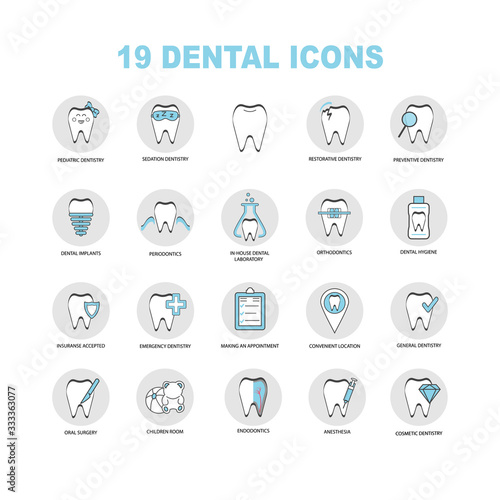 dentistry. icons for dentistry.medicine. tooth icons