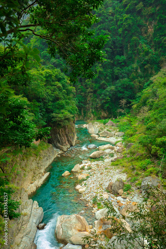 Valley Stream of Shakabang Stream, Taroko Scenic Area, Hualien, Taiwan