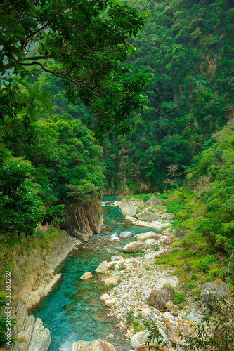 Valley Stream of Shakabang Stream, Taroko Scenic Area, Hualien, Taiwan © wu shoung
