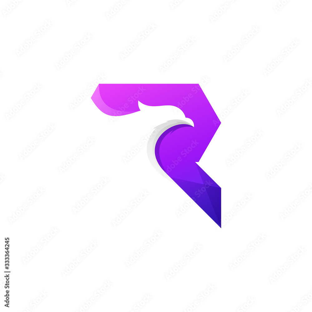 R eagle logo design vector abstract modern R eagle logo design vector abstract modern