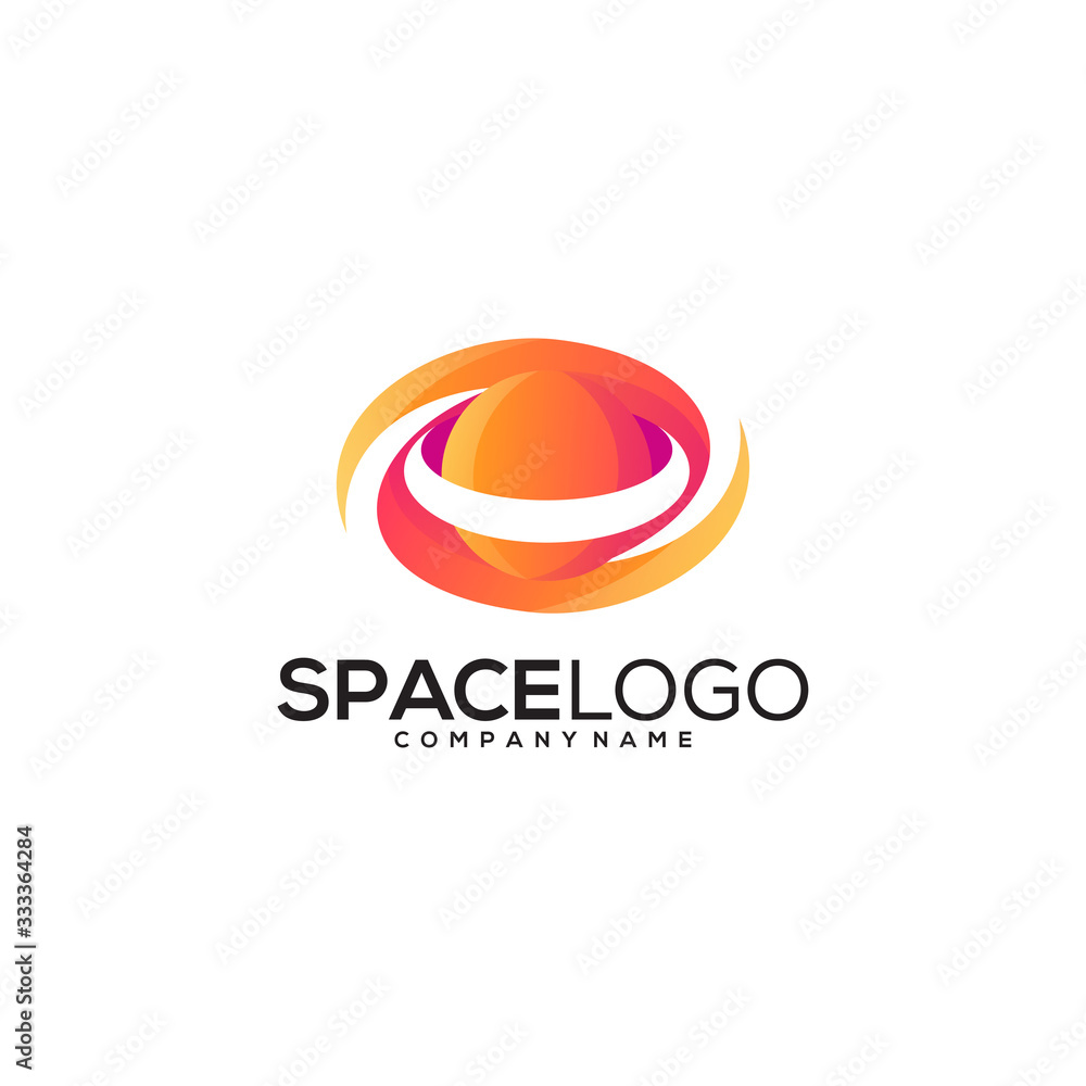 space logo design vector modern